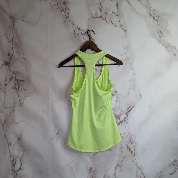 Athleta Striped Tank Yellow Top Racerback Chartreuse Green - Picture 2 of 7